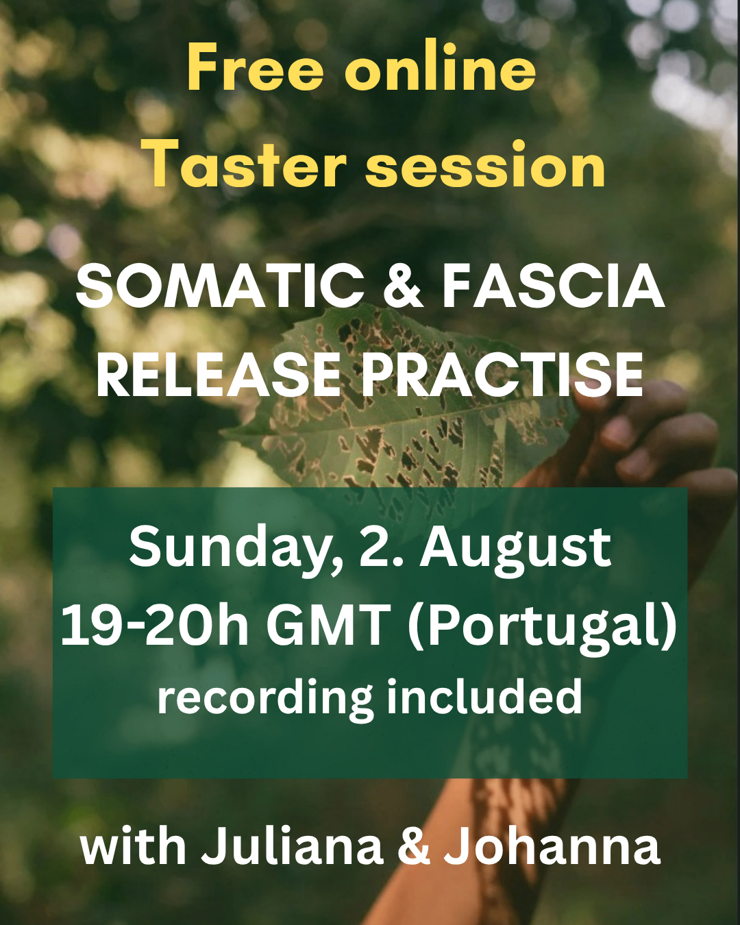 Free Somatic & Fascia release practise